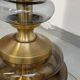 Glass and brass floor lamp