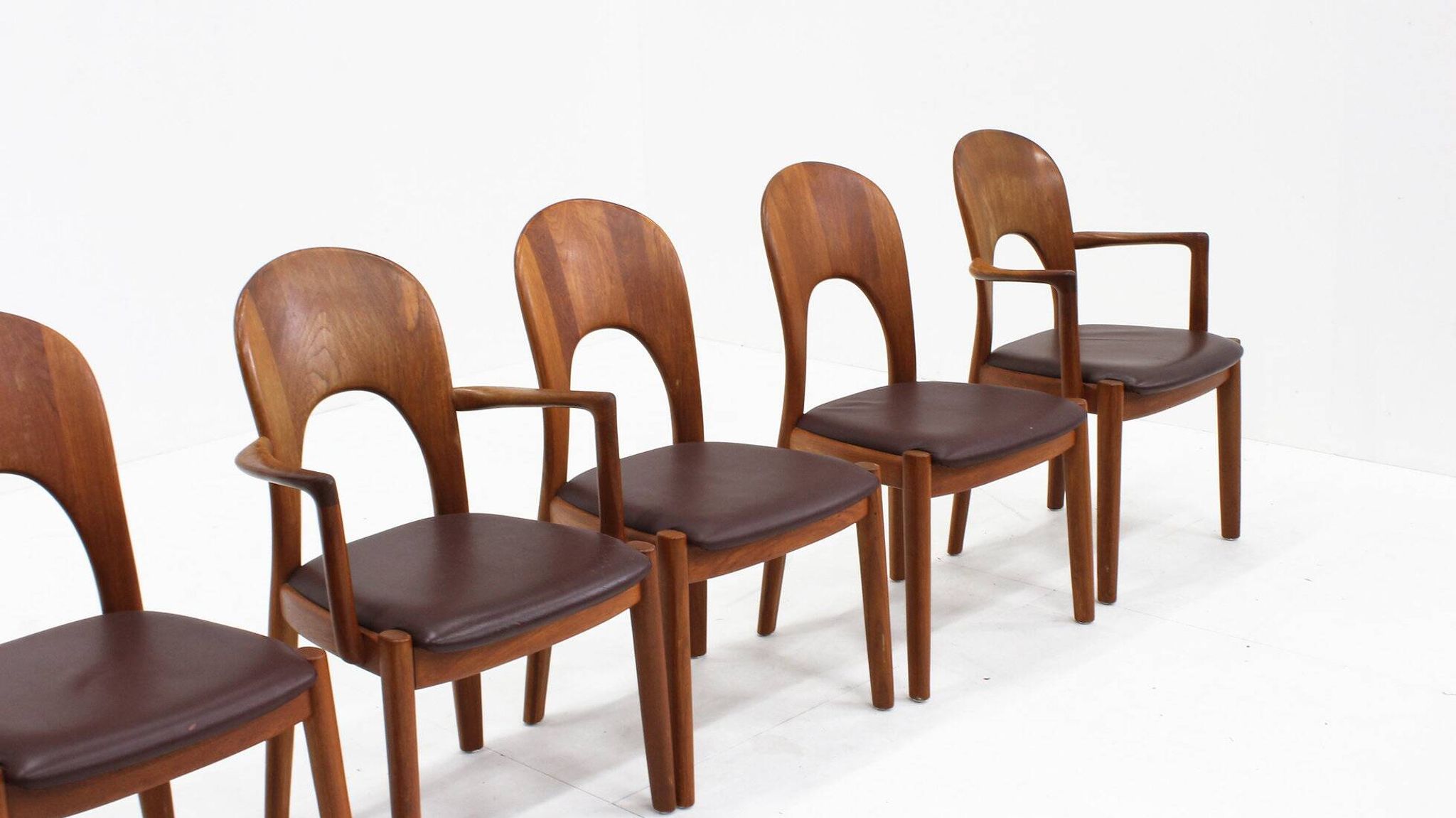 Vintage Danish dining chairs by Niels Koefoed for Koefoeds Hornslet, set of 6