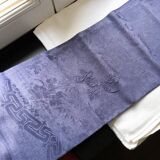 Old embroidered table napkin A C Violette