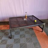 Large industrial metal coffee table