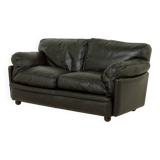 Poppy 2-seater leather sofa by Tito Agnoli for Poltrona Frau, 1970s