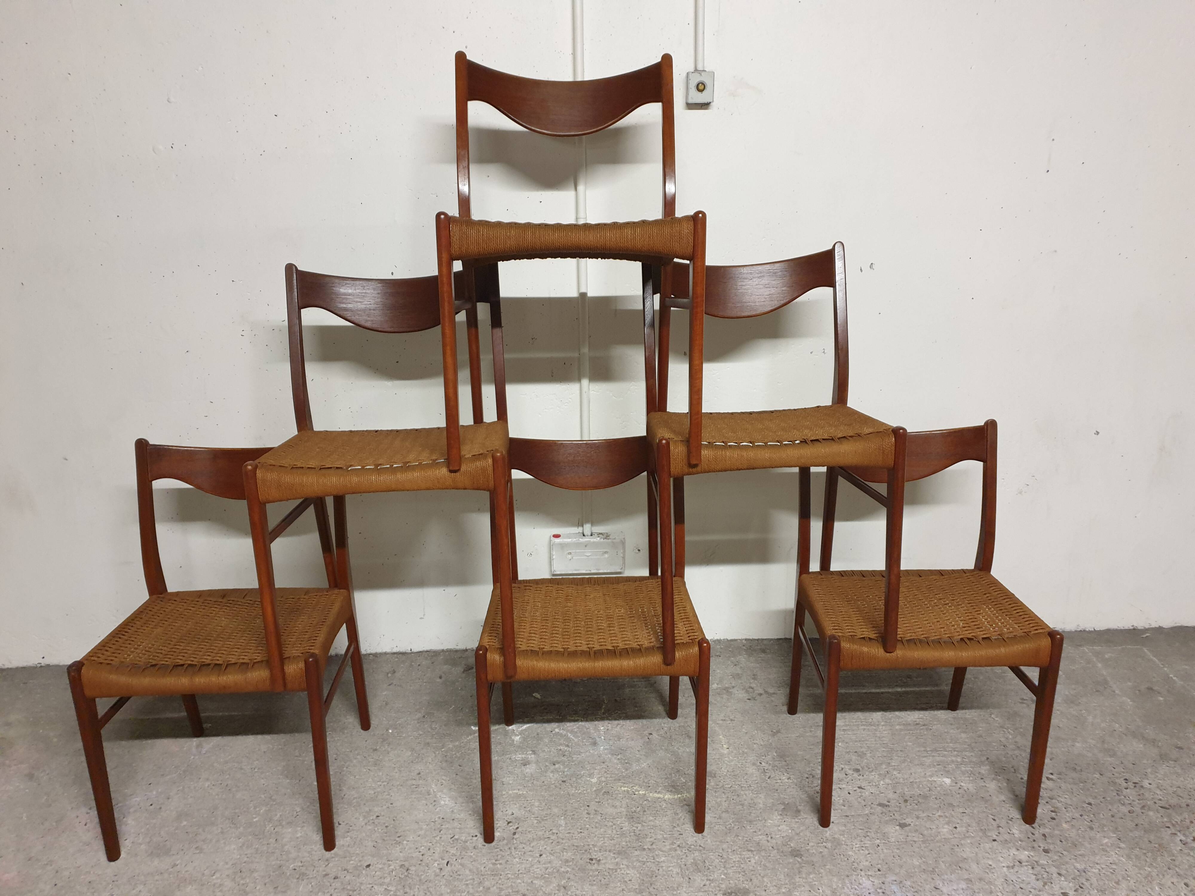 Set of 6 Mid-Century Danish Teak Chairs