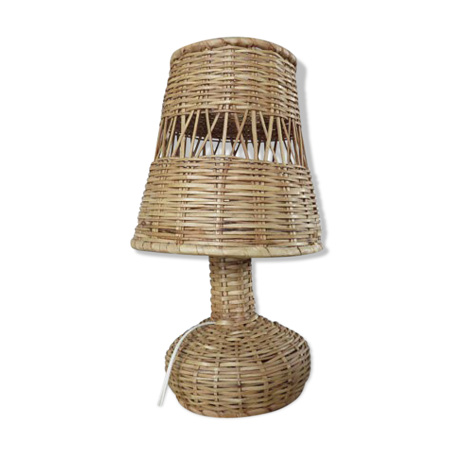 Scandinavian 70s rattan lamp