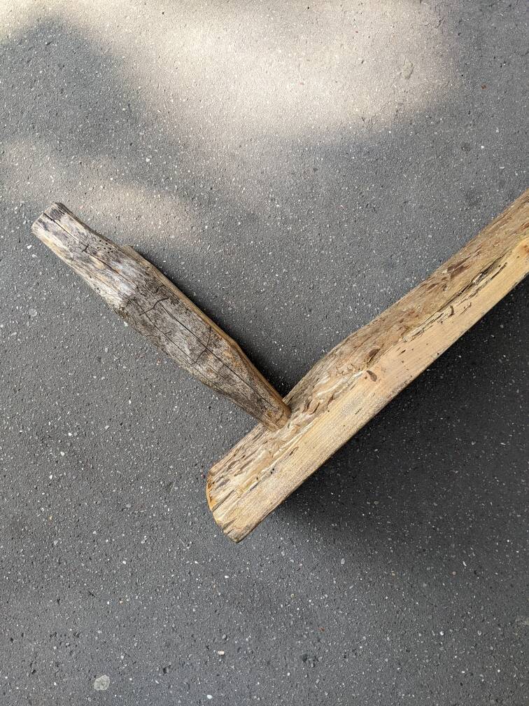 Handcrafted bench wabi-sabi japandi country decoration slow Japanese design