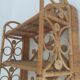 Etagere rotin peacock vintage