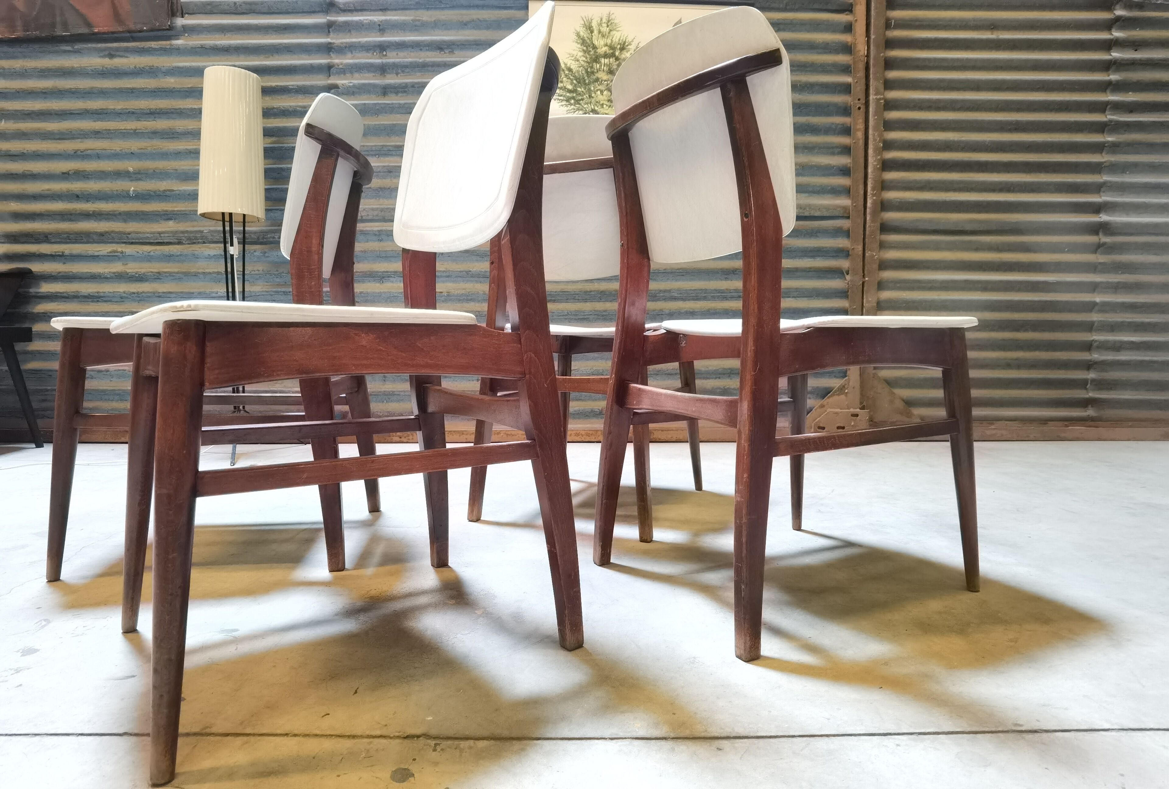 Lot de 4 chaises allemande Kondor Möbelwerk 1960