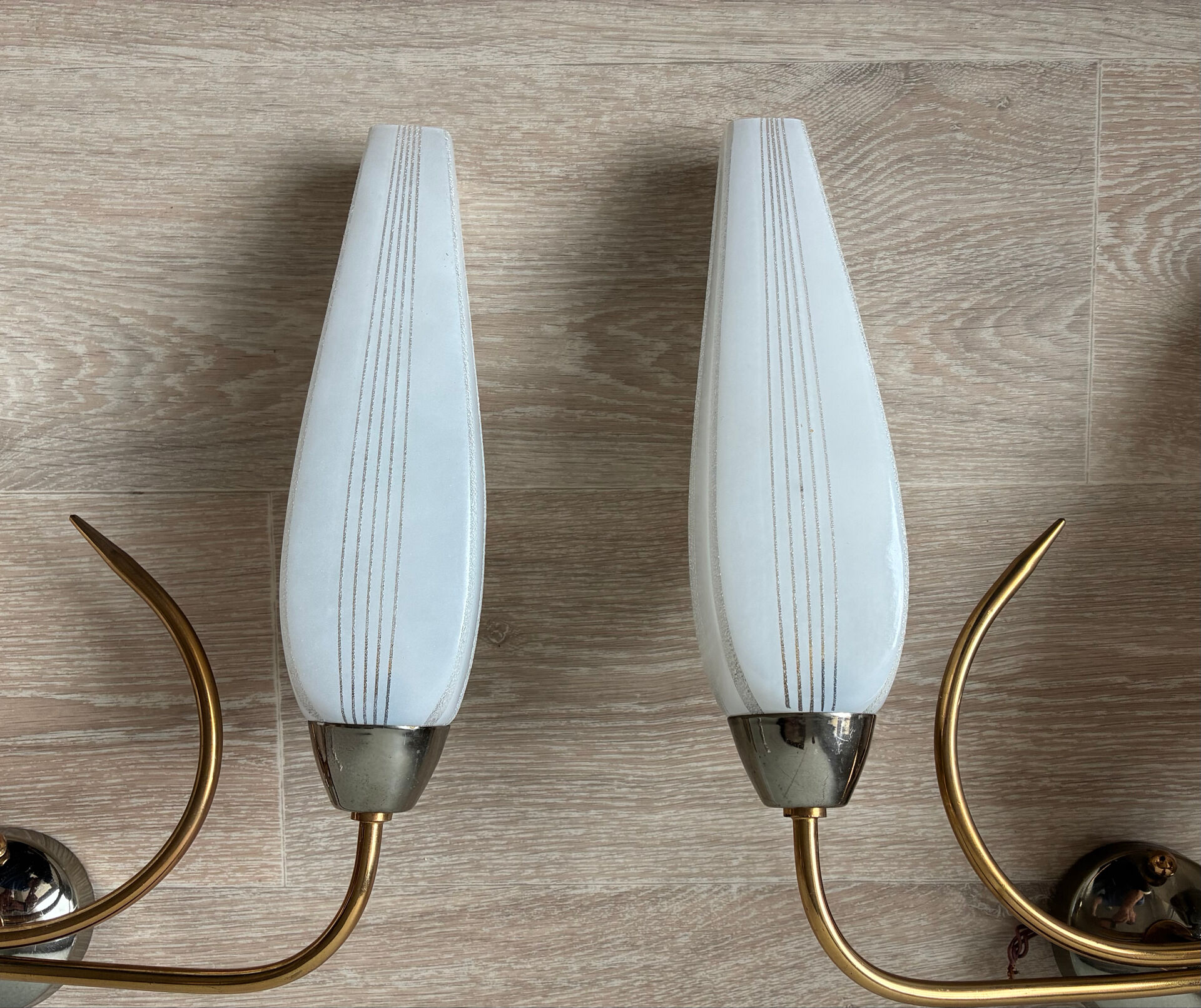 Pair of vintage 60s wall lights