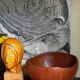 Solid wood cut bowl XXL freeform
