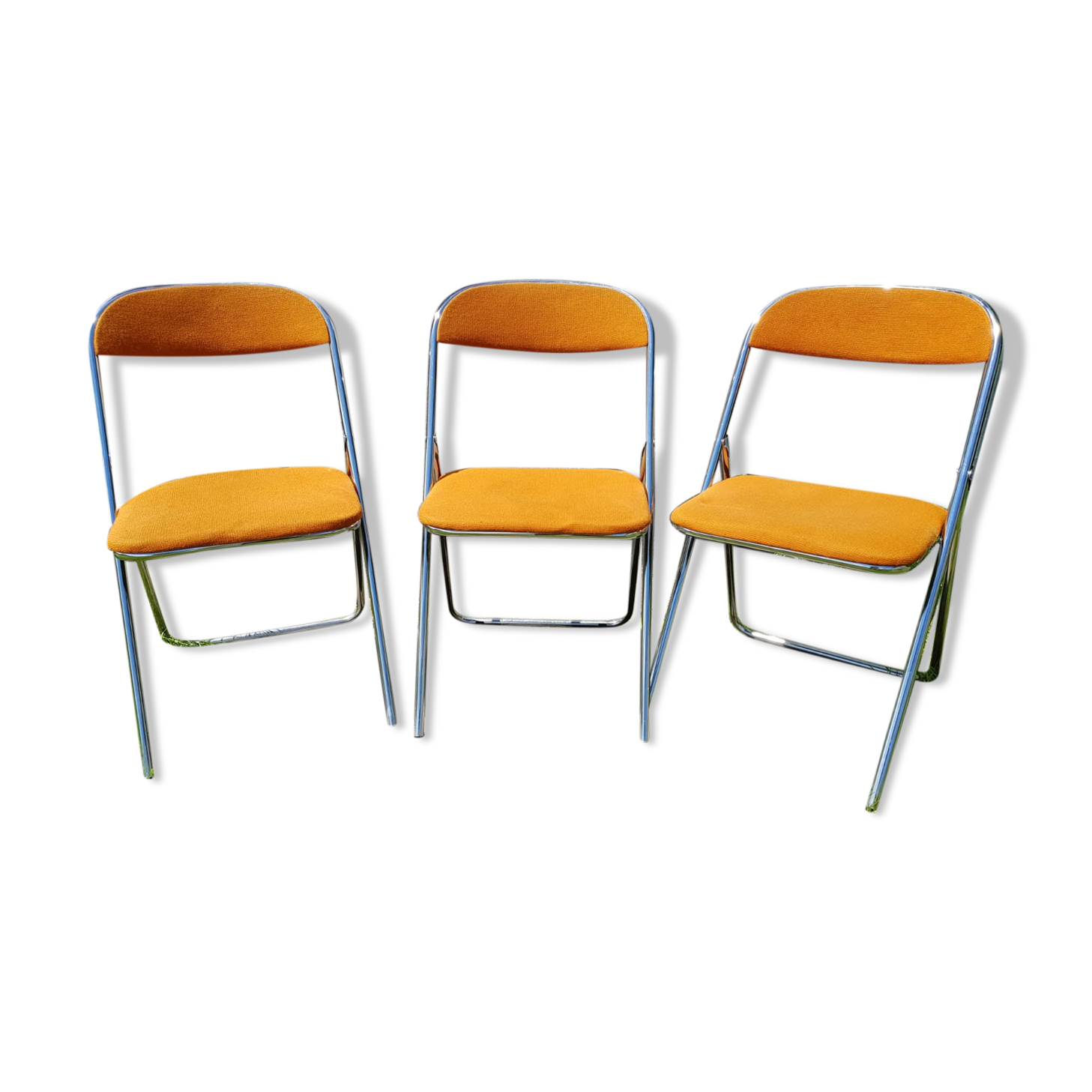 Former lafa aurillac metal chromé pliante chairs