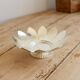 Vintage silver-plated metal dish in the shape of a flower - Decorative catch-all tray