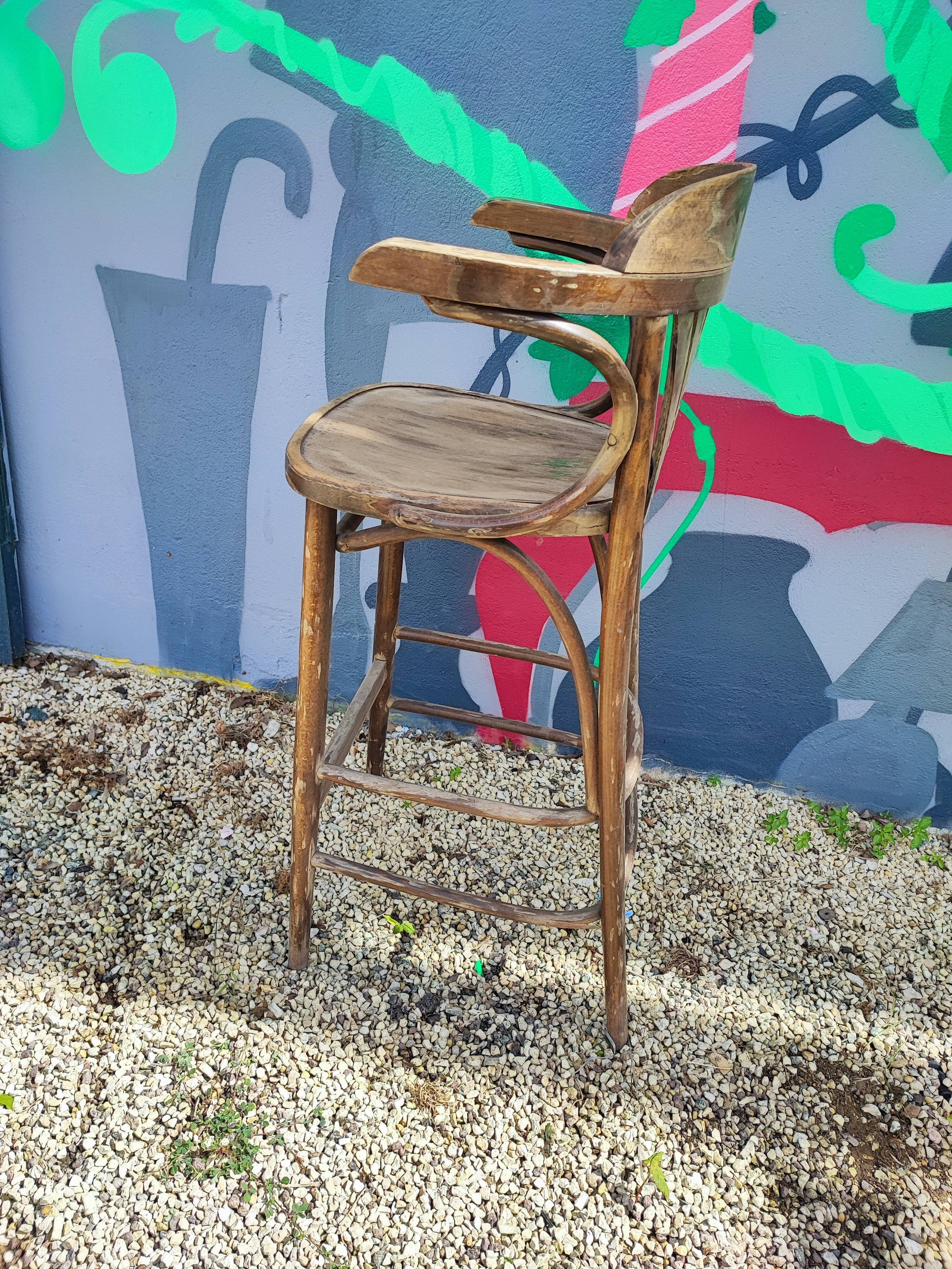 Tabouret de bar en bois courbé