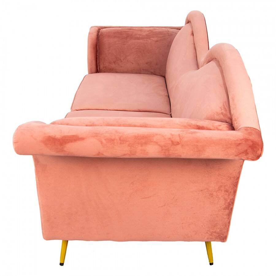 Pink 3-seater sofa