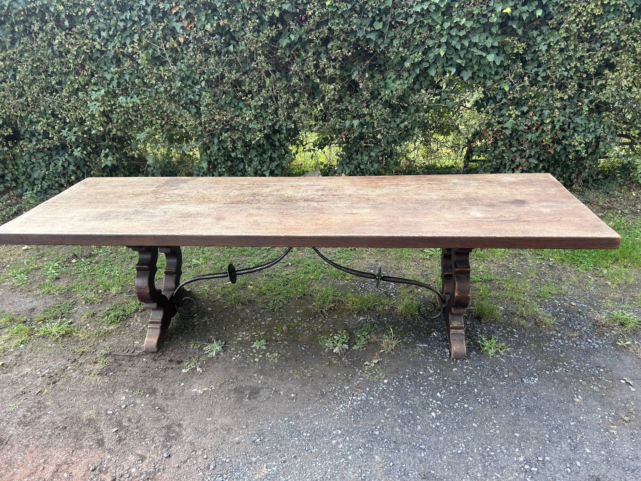 Large antique table in Spanish Baroque style