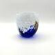 Set of 6 blown glass glasses from Venice with Effetre Murano murrine.