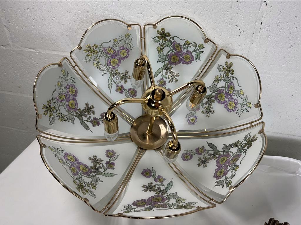 Vintage hollywood regency pendant lamp / luster