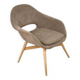 Chaise lounge vintage Shell par Miroslav Navratil, années 1960, Tchécoslovaquie
