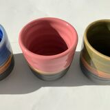 4 tasses en grès colorées Selency x Monoprix Croisé Laroche