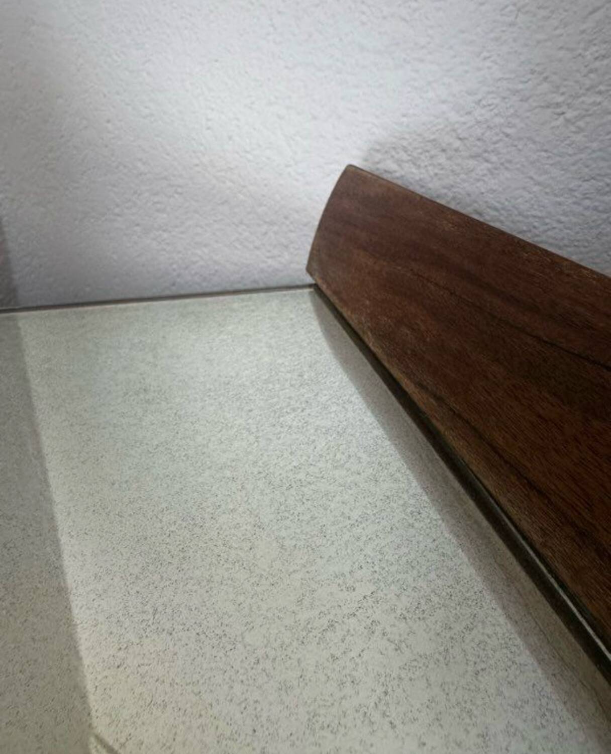 Art Deco bedside table in wood and mirror