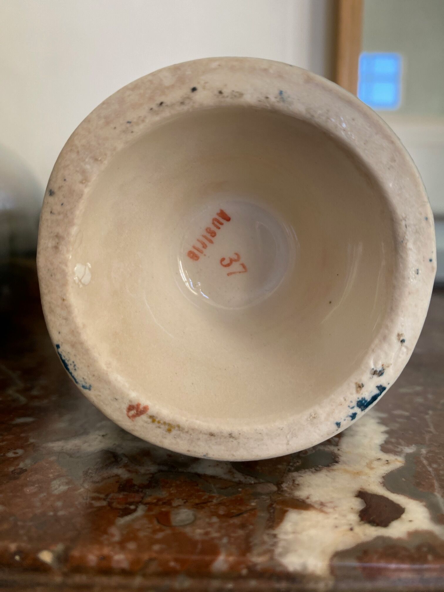 Paire de vases art nouveau décor lacustre
