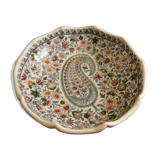Plat rond creux saladier en faience de Gien modèle Cachemire