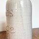 Large stoneware wine carafe with cork stopper