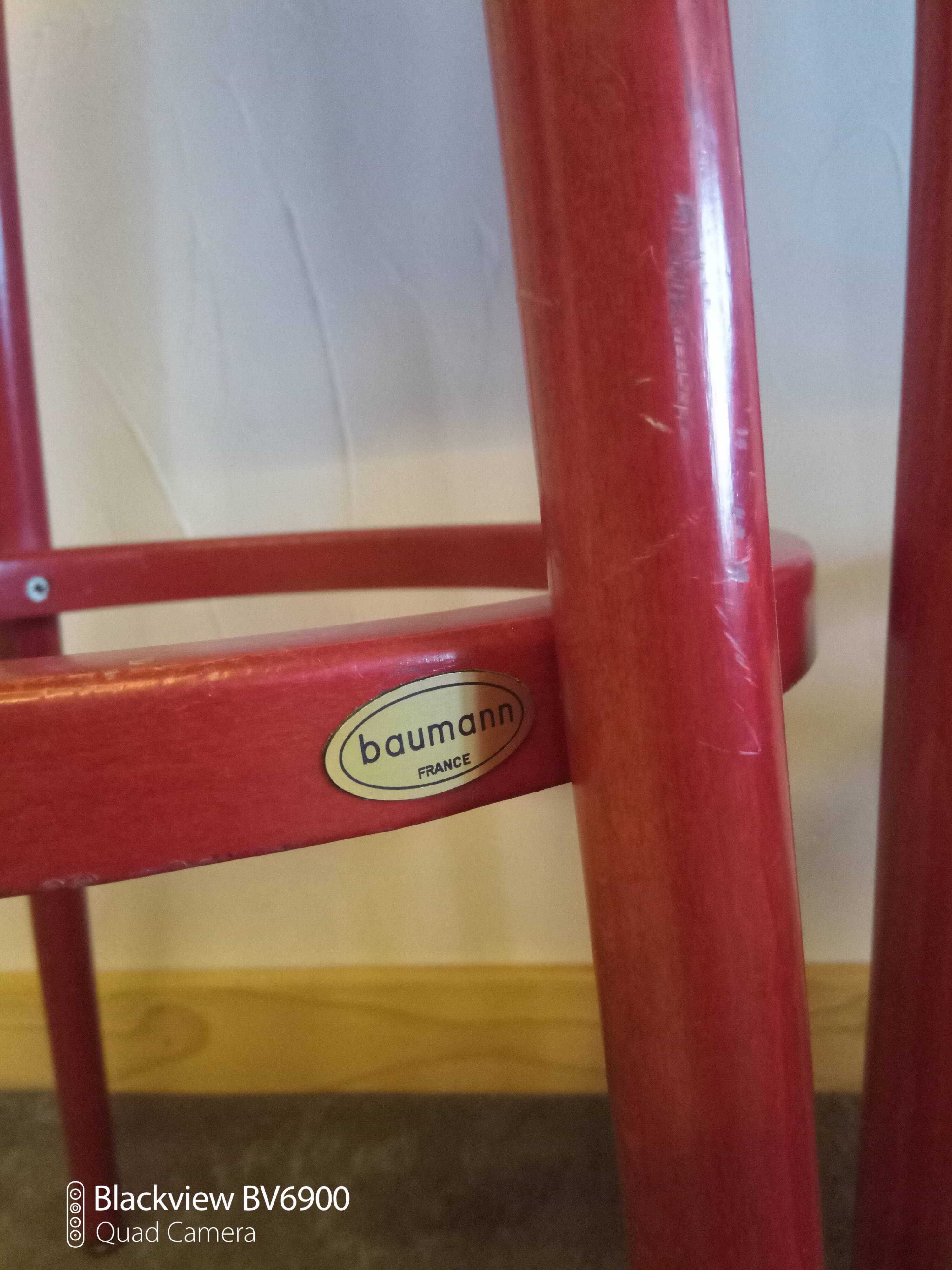 Pair baumann bar stools