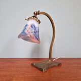 Art Deco desk lamp, signed Le verre Français, 1920s-30s