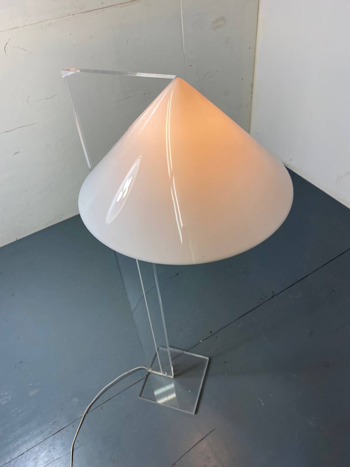 Space Age Acrylic Glass Floor Lamp by Harco Loor, 1980s