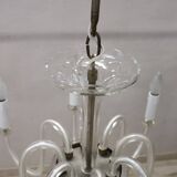 Vintage Clear Murano Glass Chandelier, 1980s