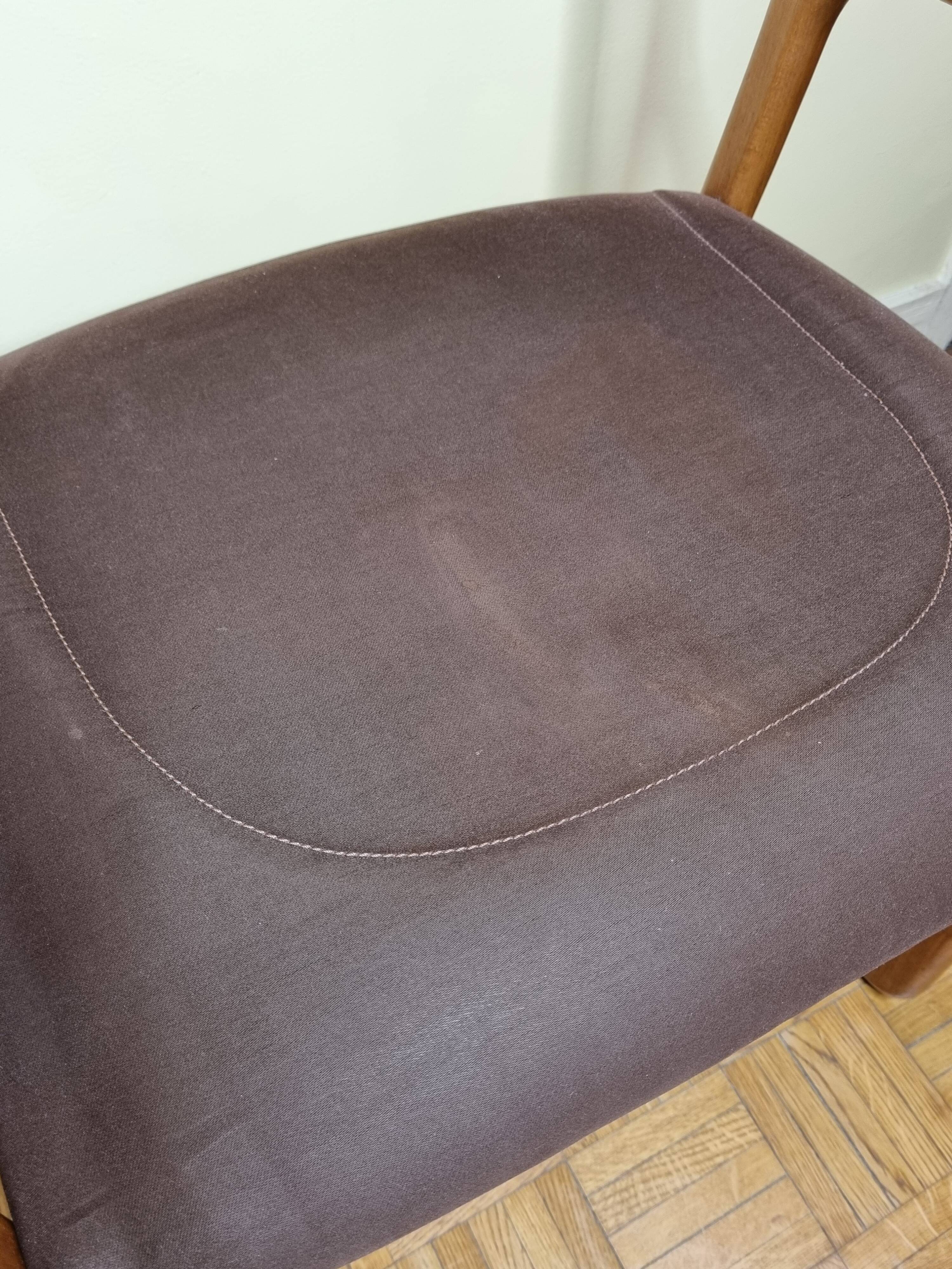 Pair of Baumann armchairs, model "sled", 1960