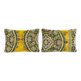 Set of 2 vintage velvet cushion covers 41x61 cm