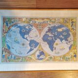 Air France Lucien Boucher 1950 planisphere.
