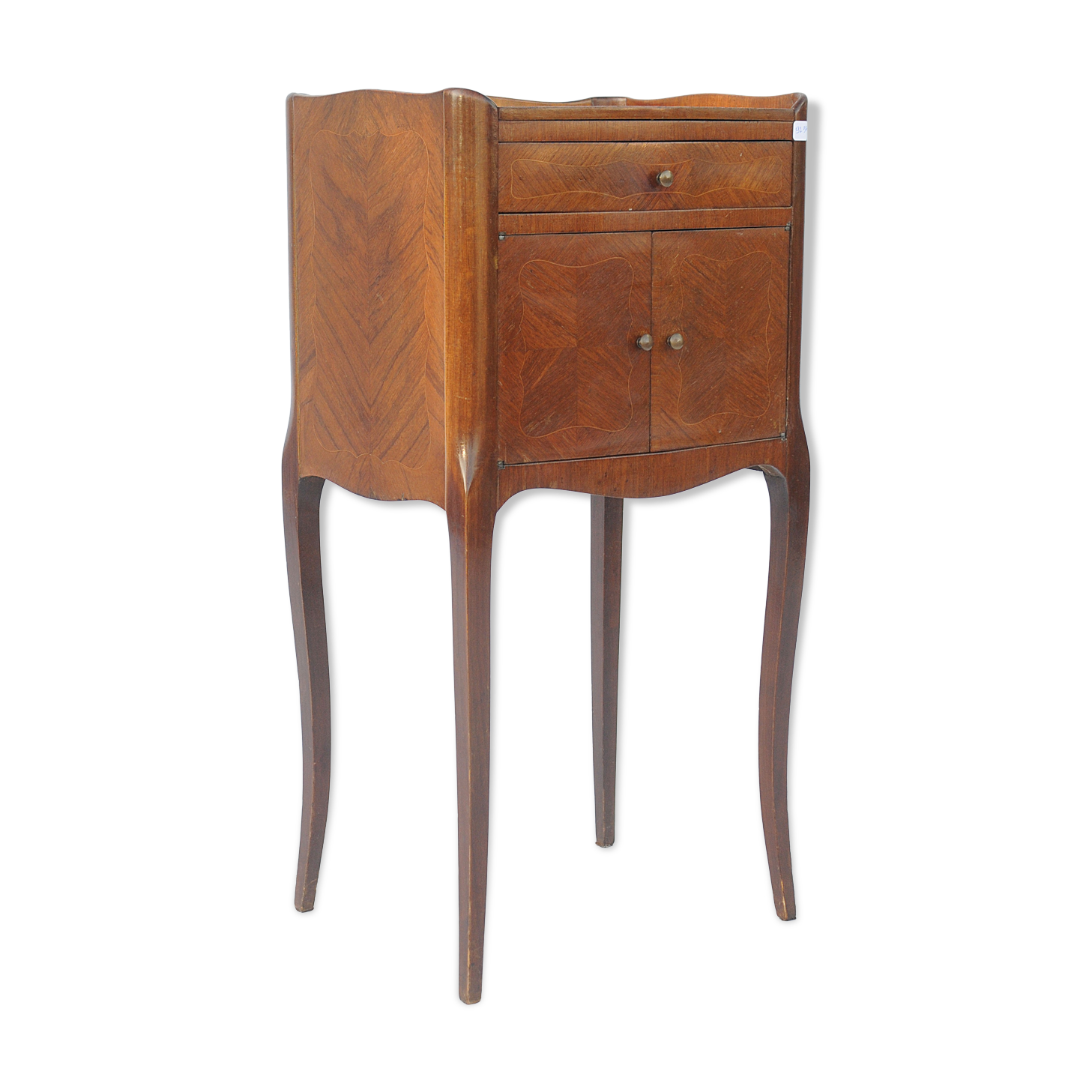 Bedside table in rosewood marquetry