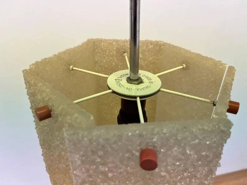 Plastic Epoxy Resin Mid Century Pendant, Czechoslovakia, 1970s