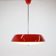 Mid-century red chandelier, Napako, 1970