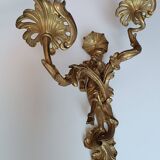 Pair of Regency style gilt bronze wall lights