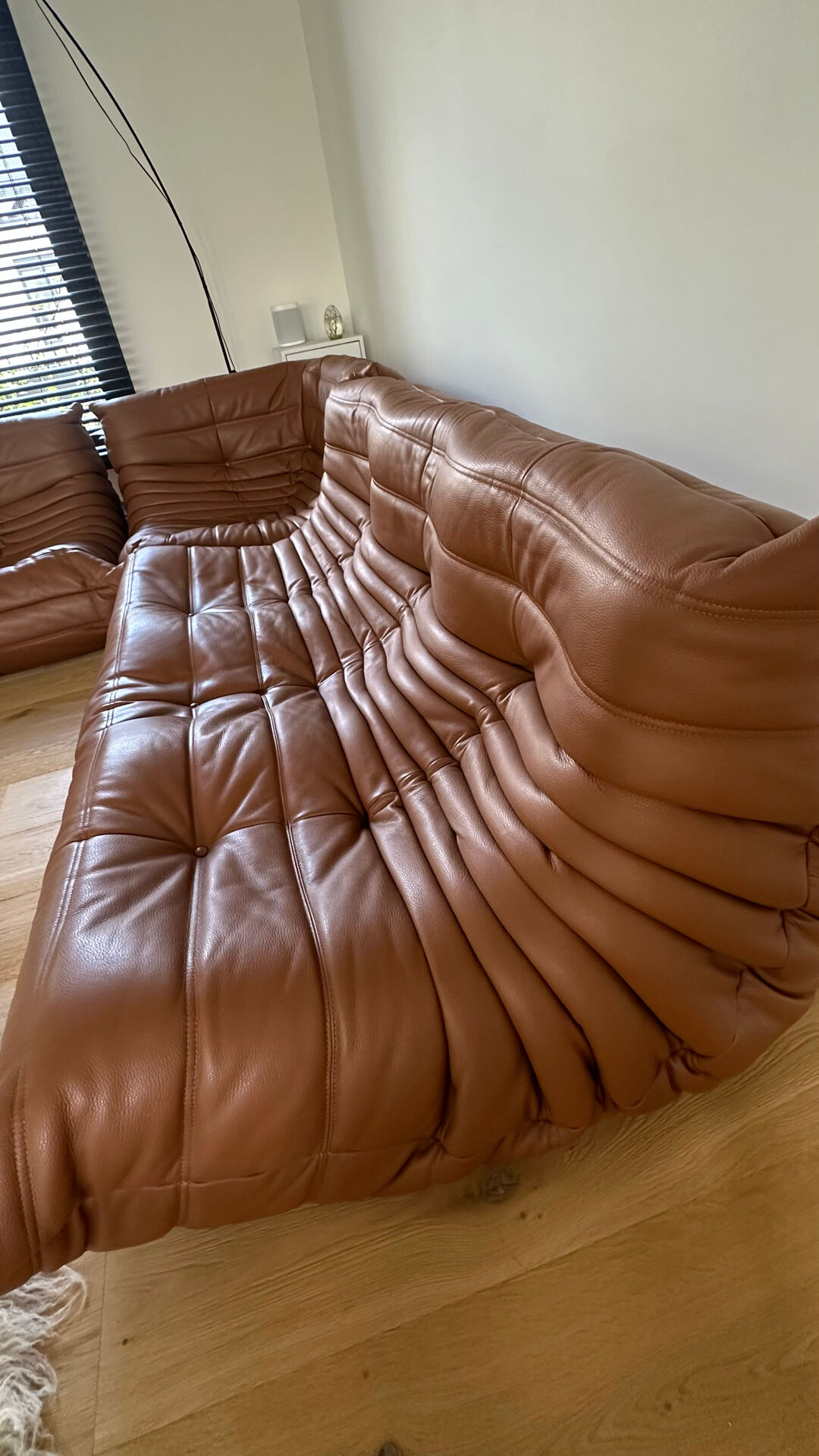 Togo leather sofa Kyoto Gold