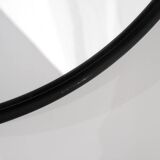 Vintage round steel mirror, Italy, 1970s.