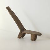 Chair / Armchair in monoxyl wood West Africa Lobi / Stargazer 1950