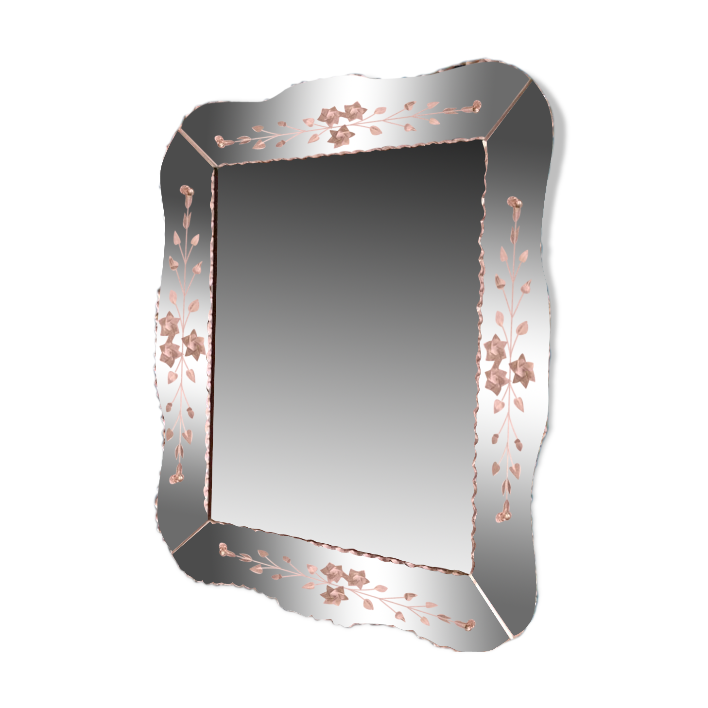 Rectangular Venetian mirror 57x56cm