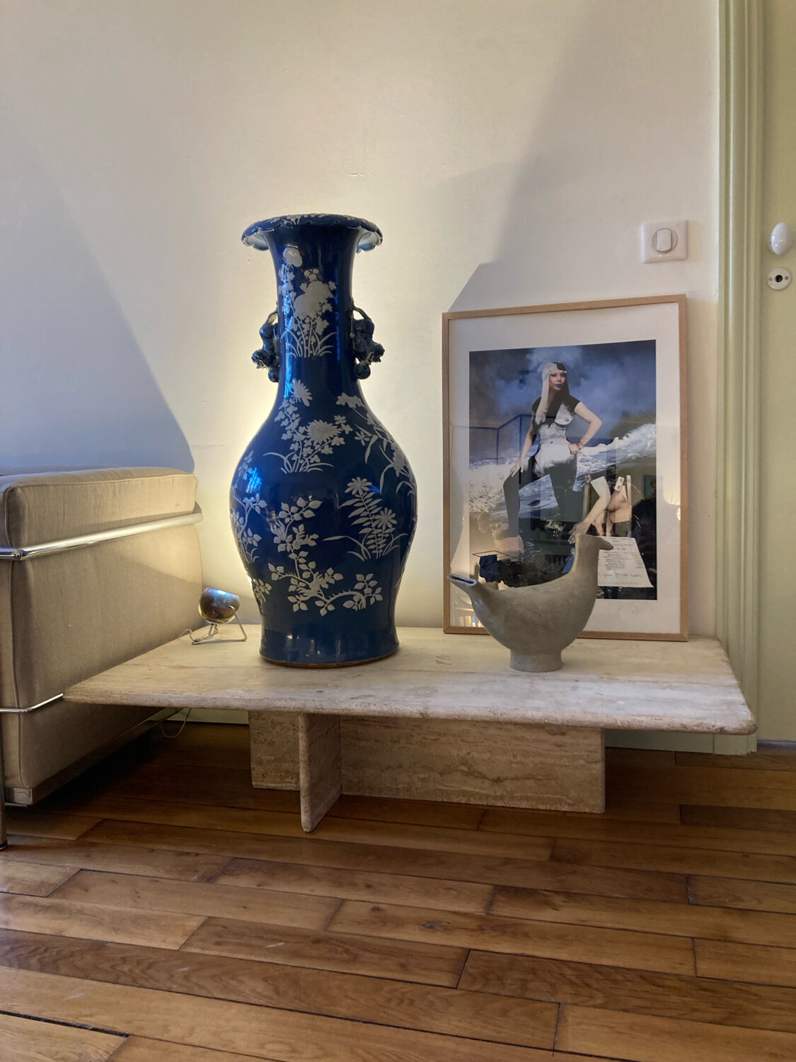 Table basse en travertin 1970
