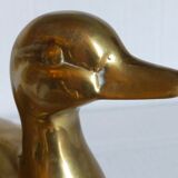 Vintage solid brass duck