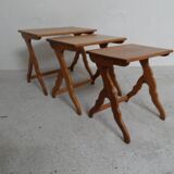 Vintage nest of 3 sidetables mimiset