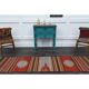 1970s Turkish Oushak Handmade Wool Cotton Red Runner Rug 73x261