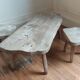 Old living room 3 rooms in wood, brutalist art