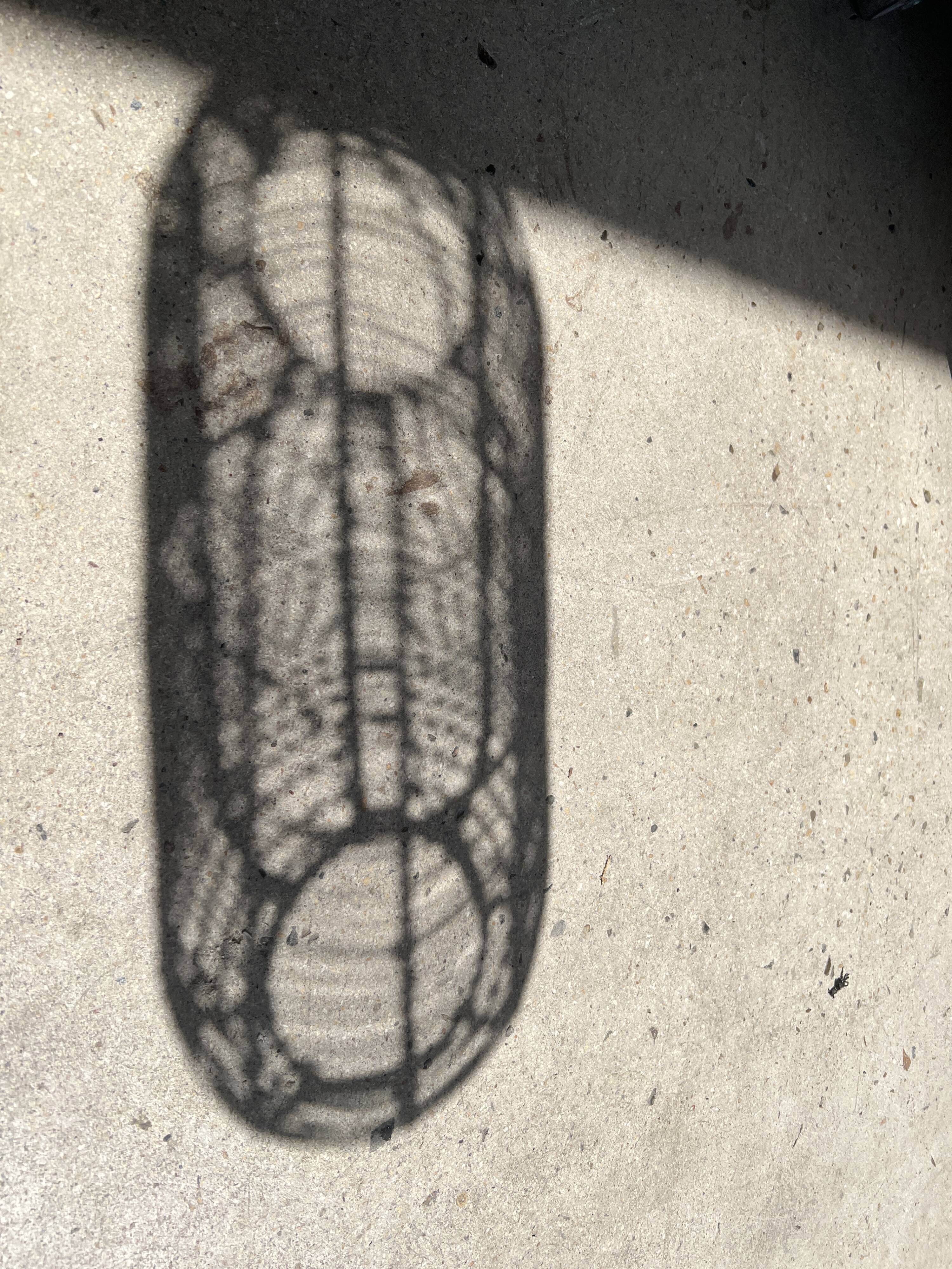 Large lantern-shaped rattan pendant lamp H50 D24