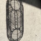 Large lantern-shaped rattan pendant lamp H50 D24
