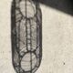 Large lantern-shaped rattan pendant lamp H50 D24