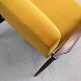 1960 Henryk Lis Mid Century armchair in Goldenrod velvet
