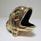 Zoomorphic ashtray golden bronze fish Vintage Peerage